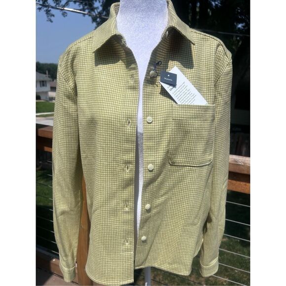 Green white plaid Pendleton button up box crop - Picture 8 of 9